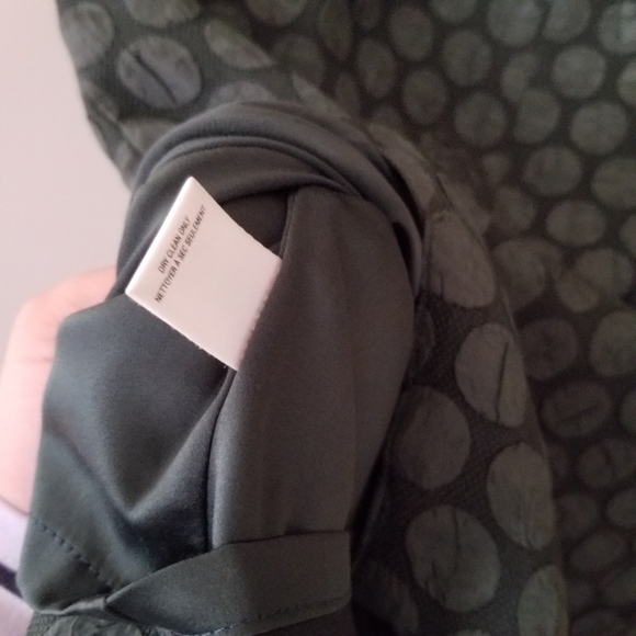 MAEVE Pencil Skirt in Forest Green Jacquard Weave with Satin Polka dots Size 4 - Picture 7 of 8